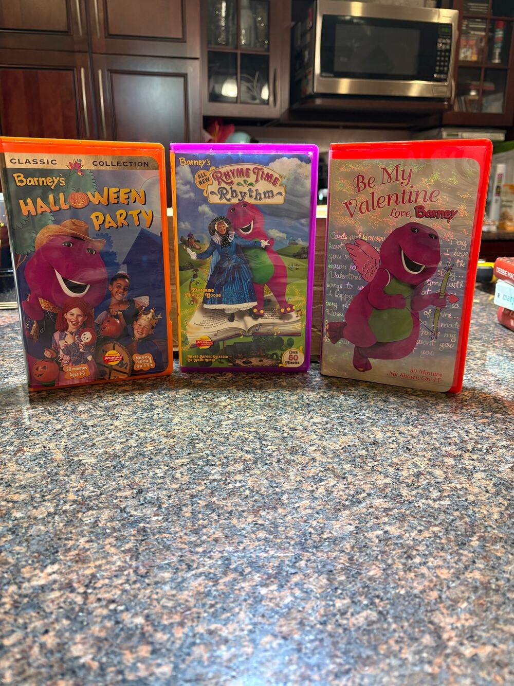 Barney & Friends Set of 3 VHS Halloween/Valentine/Rhyme Time